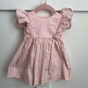 Vintage OshKosh B'gosh Pink Floral Dress Ruffle